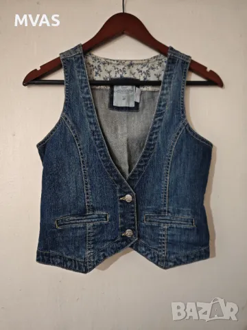 H&m Тъмно синьо дънково елече за момиче