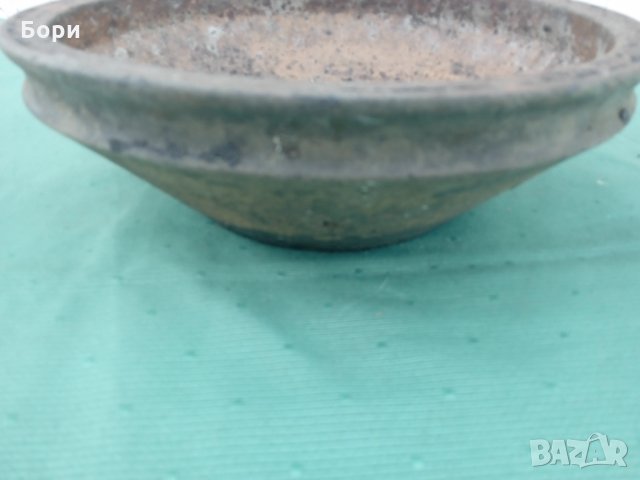 Стара глинена/керамична паница, снимка 3 - Декорация за дома - 35830084