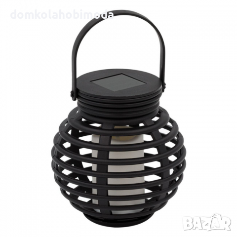 Соларен фенер с светлина тип пламък, За закачване или Самостоящ, 11x11 см, снимка 2 - Соларни лампи - 36198838