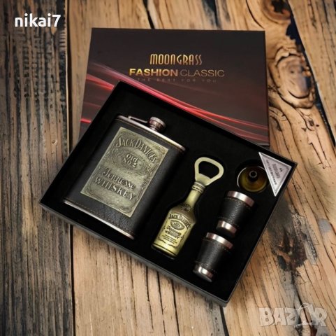 мъжки подаръчен комплект Jack Daniels _павурче+чаши за алкохол