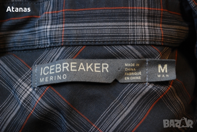 Риза Icebreaker Merino wool вълна Мъжкa M  mammut ortovox arcteryx , снимка 4 - Ризи - 36040557
