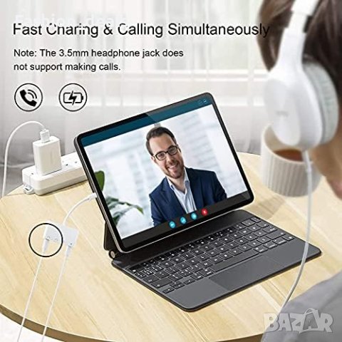 Нов Адаптер за жак за слушалки за iPhone, Pad сплитер и порт за зарядно устройство, снимка 6 - Аксесоари за Apple - 41891201