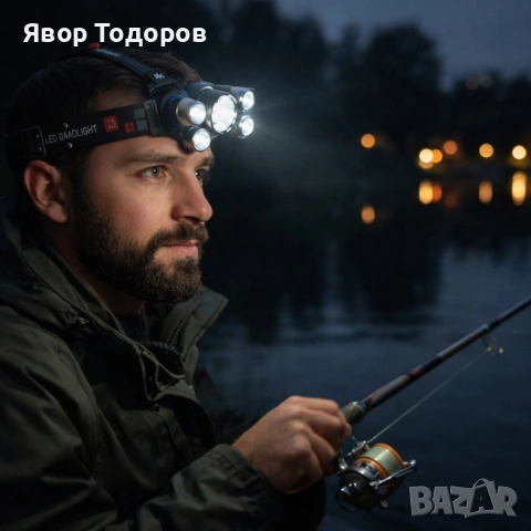 Мощен Led челник 5 в 1 с регулируем ъгъл, снимка 5 - Друга електроника - 53801777