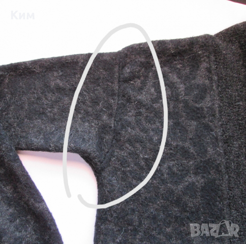 Дебела вълнена жилетка от алпака Iro леопард въглен , снимка 6 - Жилетки - 36198767