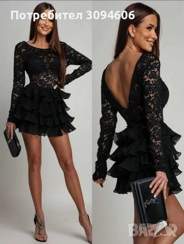 Дамска рокля с дантела , снимка 2 - Рокли - 53542503