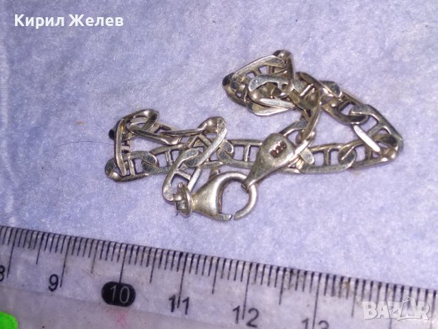 ЕЛЕГАНТНА СРЕБЪРНА ГРИВНА СРЕБРО 925 с БЯЛА ПОЗЛАТА ЗДРАВА МАЙСТОРСКА ВИНТИДЖ АРТ ПЛЕТКА 38537, снимка 12 - Гривни - 41638450