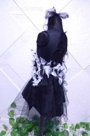 Детска рокля за латино танци в черно и бяло, снимка 2 - Детски рокли и поли - 38946637