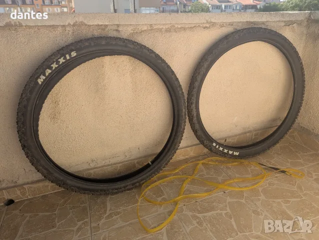 Комплект МТБ гуми Maxxis Ardent 27.5" x 2.40 EXO (+ вътрешни гуми и бандажни ленти) , снимка 4 - Части за велосипеди - 55957385