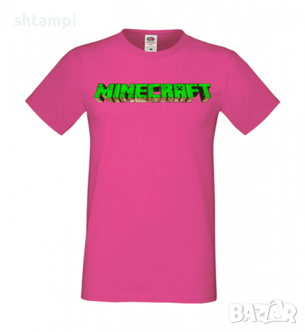 Мъжка тениска майнкрафт Minecraft Logo 1,Minecraft,Игра,Забавление,подарък,Изненада,Рожден Ден., снимка 13 - Тениски - 36496461