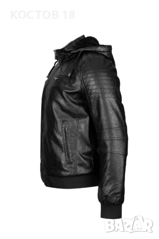 Мъжко зимно кожено яке – 3488, снимка 4 - Якета - 52022274