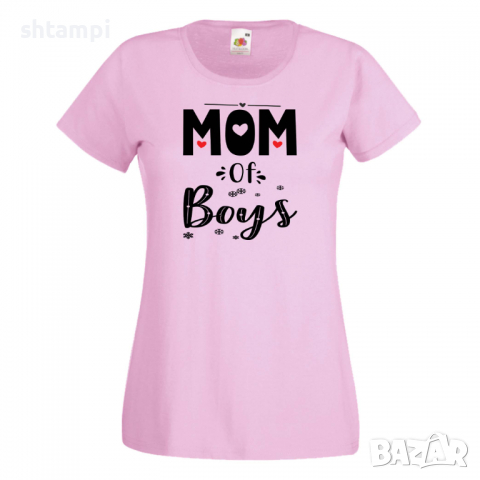 Дамска тениска Mom Of Boys,Празник на Майката,Подарък,Изненада,Рожден Ден, снимка 9 - Тениски - 36297075