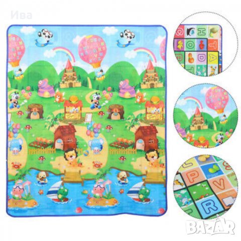 НОВА Двулицева постелка за игра / килимче / подложка за бебе и дете, снимка 3 - Други - 39465756