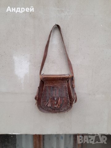 Стара дамска кожена чанта #8