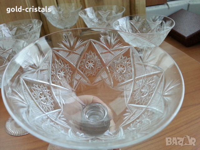 кристални чаши , снимка 2 - Антикварни и старинни предмети - 24140339