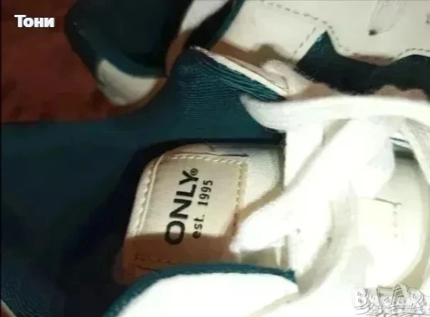 ONLY Оригинал Нови Кожени Дамски Маратонки 40 , снимка 4 - Маратонки - 50948629