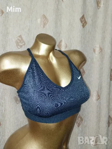 S/M Nike Черно бюстие със сребрист брокат , снимка 5 - Корсети, бюстиета, топове - 50307497