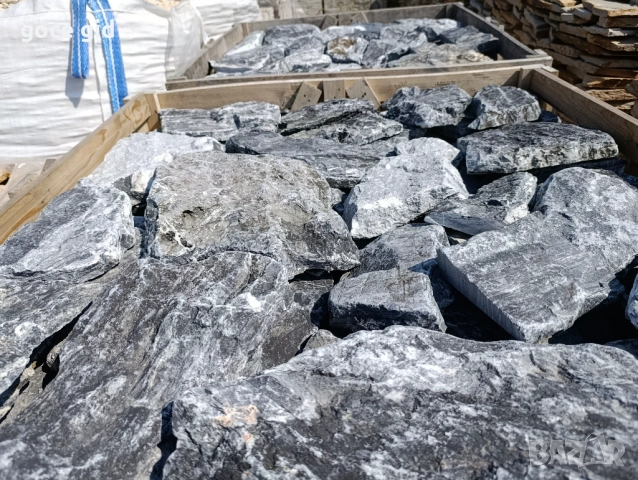 Сив стенен камък гнайс (rock face) - за зидове и огради, снимка 4 - Строителни материали - 52393888