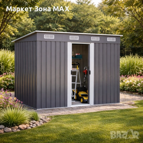 Просторен метален навес за градина и двор с плъзгащи врати, снимка 3 - Други стоки за дома - 53131811