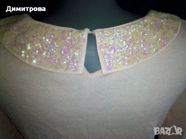 Красива блуза с ефектна яка , снимка 2 - Блузи с дълъг ръкав и пуловери - 53373359