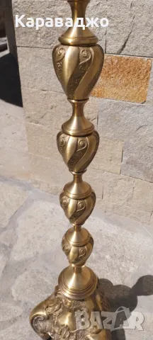 Масивен Бронзов Лампион, снимка 3 - Лампиони - 50425905