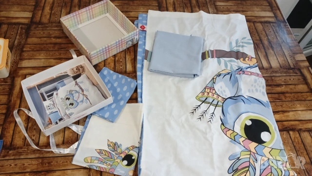 бебешки  детски спален комплект бухал, снимка 3 - Спално бельо и завивки - 53413499