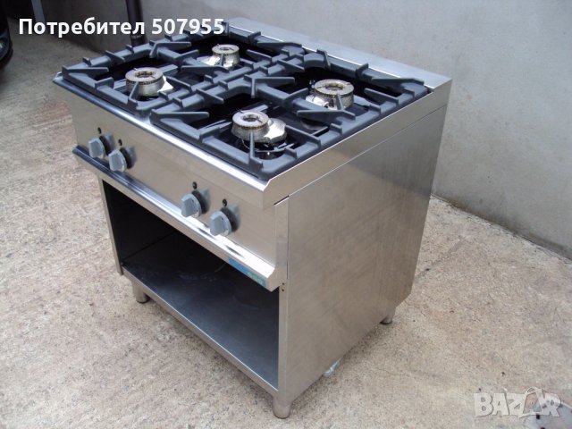 Професионален, немски, газов котлон на база , четири горелки, снимка 3 - Обзавеждане на кухня - 40226041