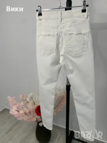 Дънки в бяло размер XS, снимка 7 - Дънки - 49456388