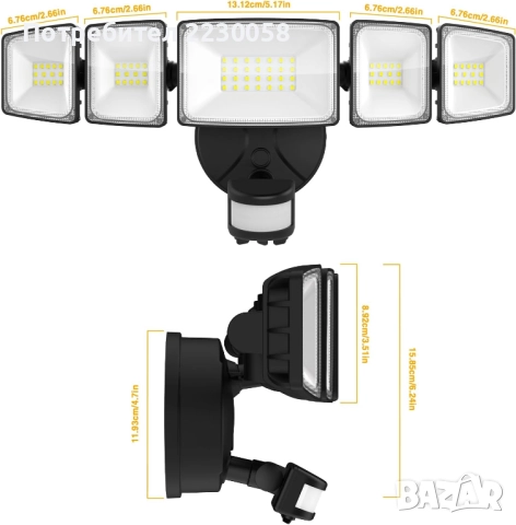 LED прожектори за къща/двор/градина (соларни и на 230 V), снимка 2 - Прожектори - 51553068