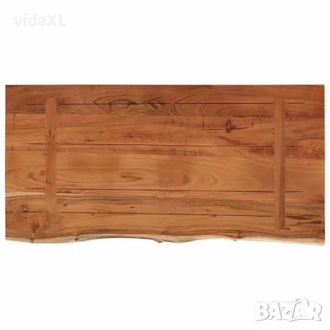 vidaXL Плот за маса, 80x40x3,8 см, правоъгълен, акация масив, жив ръб, снимка 5 - Етажерки - 56147301