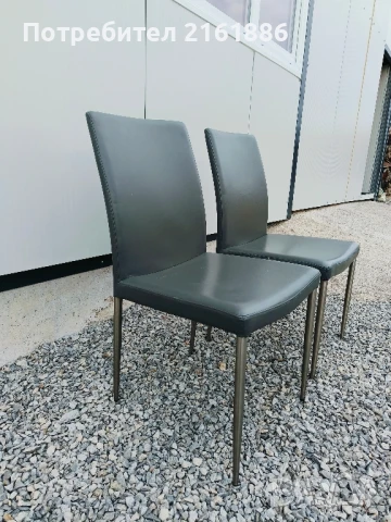 Два трапезни кожени стола, снимка 2 - Столове - 51041298