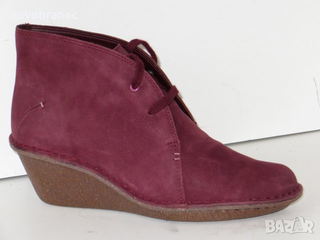 Clarks 41 полуботи платформа обувки естествена кожа