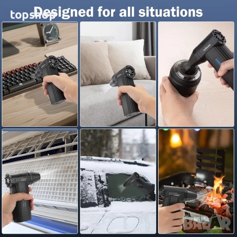 Нова електрическа духалка със сгъстен въздух 150 000 об/мин, батерия 8000 mAh, преносима турбо ..., снимка 5 - Друга електроника - 52788262