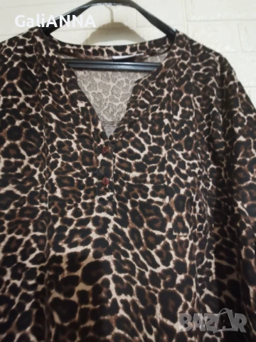 СТРАХОТНА ТУНИКА В ЕФЕКТЕН ПРИНТ 3XL-4XL, снимка 5 - Туники - 50926846