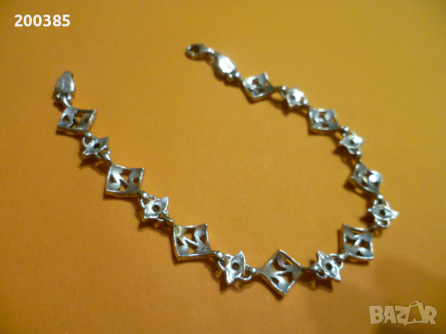 Сребърна гривна, снимка 2 - Гривни - 44568076