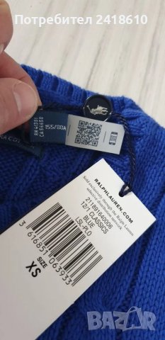 POLO Ralph Lauren Cable Pima Cotton Size XS НОВО! ОРИГИНАЛ! Дамски Пуловер!, снимка 11 - Блузи с дълъг ръкав и пуловери - 48224046