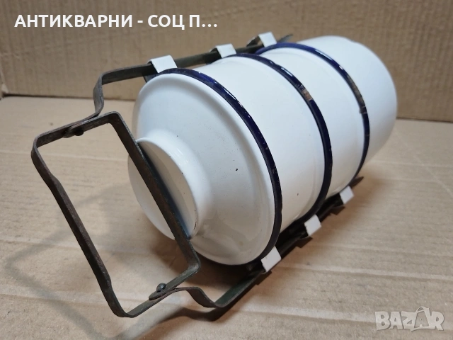 Стара Соц Българска Емайлирана Садинка / 1966 г. / НОМЕР 1625., снимка 2 - Антикварни и старинни предмети - 53670753