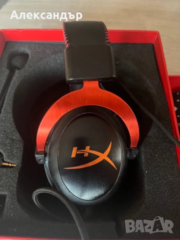 Геймърски слушалки HyperX Cloud II Red, Микрофон, Черно/Червено, снимка 2 - Слушалки и портативни колонки - 52549133