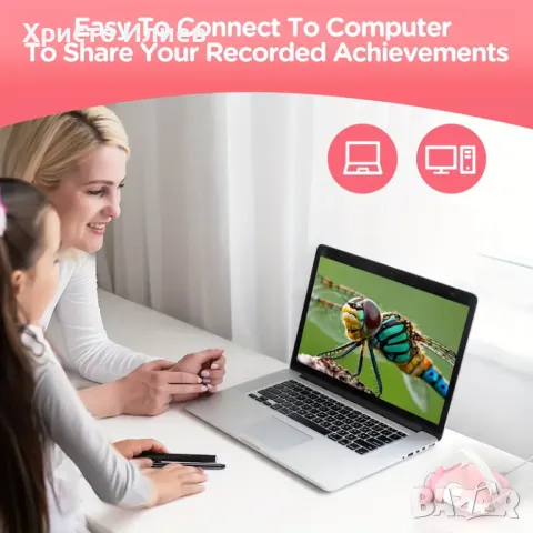 Детски дигитален микроскоп 2MP с 1000x увеличение HD 2-инчов IPS екран, снимка 5 - Други - 50344301