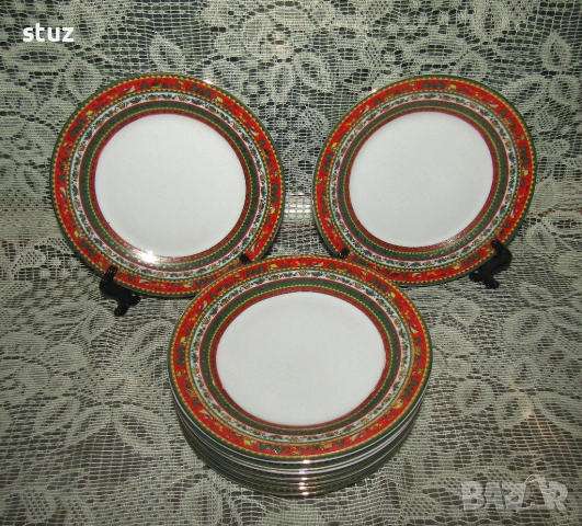 Порцеланови десертни чинии с коледни мотиви, нови, снимка 6 - Чинии - 52585570