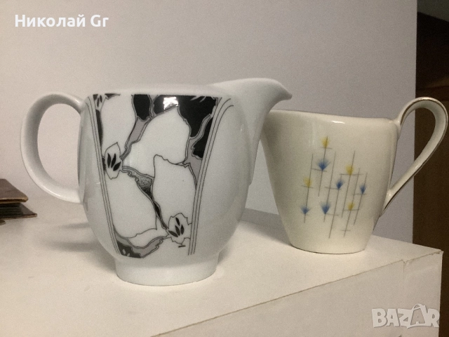 Кани порцелан  сметана  производство Германия  отличен състояние цена за 2 броя, снимка 2 - Антикварни и старинни предмети - 52583050