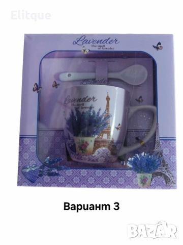 Комплект порцеланова чаша с лъжичка, снимка 6 - Други - 52894840