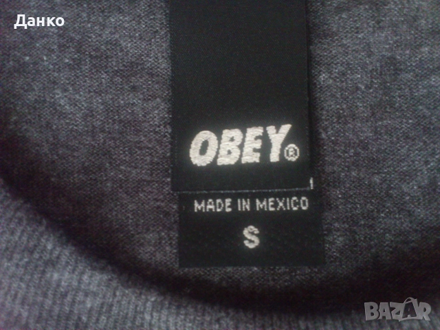 фосфоресцентна тениска "Obey", снимка 4 - Тениски - 51810527