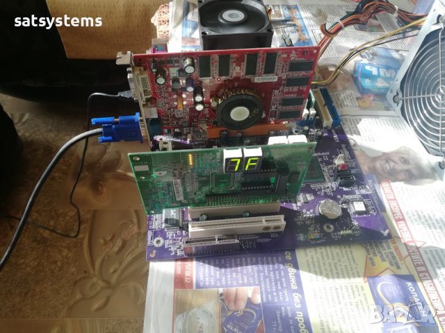 Дънна платка ECS 848P-A REV:2.0A Socket 478 CPU+FAN+RAM, снимка 10 - Дънни платки - 42471556