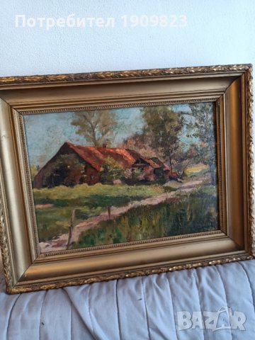 Стара маслена картина, снимка 5 - Картини - 41668651