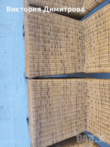 Комплект от 4 стола - ратан, снимка 5 - Столове - 47994360