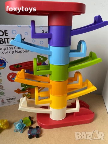 Пързалка/кула с падащи играчки - колички, пумпалчета, снимка 6 - Образователни игри - 51848883