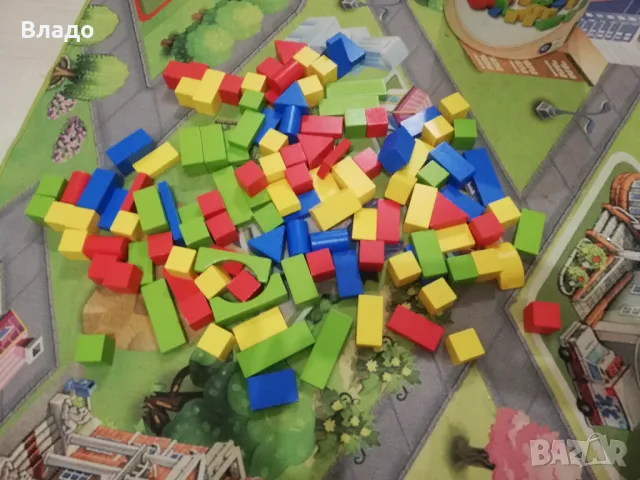  Дървен конструктор, 120 блокчета, снимка 4 - Образователни игри - 47443135