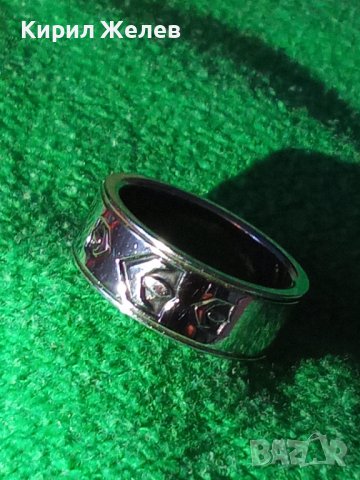 БЛЕСТЯЩ от БЛАГОРОДНА НЕРЪЖДАЕМА СТОМАНА КРАСИВ МОДЕН ПРЪСТЕН ТИП ХАЛКА 6955, снимка 9 - Пръстени - 32318663