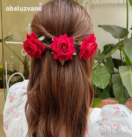 Сет Винтидж червени рози, снимка 1