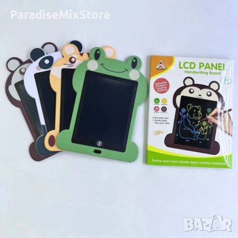 Детски LCD таблет за рисуване 9 инча Варианти: панда; жаба; коте; мече; 